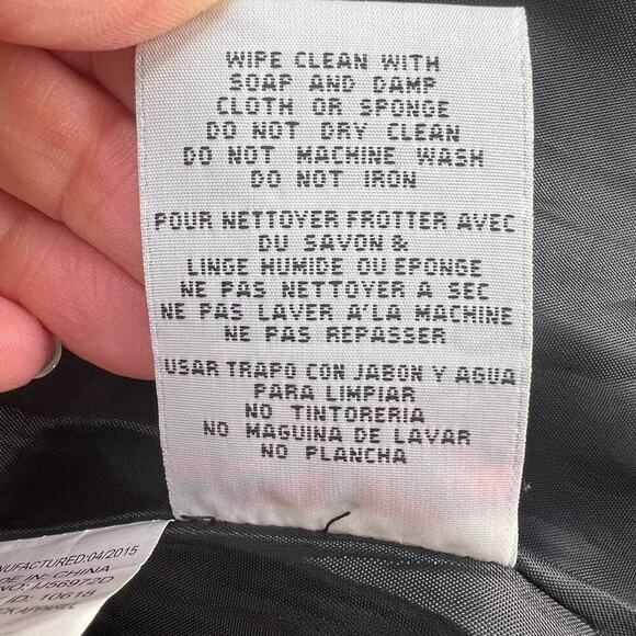 Miss London Faux Leather Moto Jacket Size Medium - Picture 12 of 13